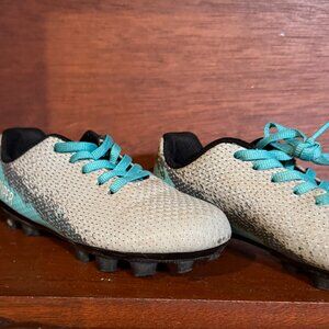 DSG Speed Viper Soccer Cleats Size 12K, Gray/Teal- Great Condition